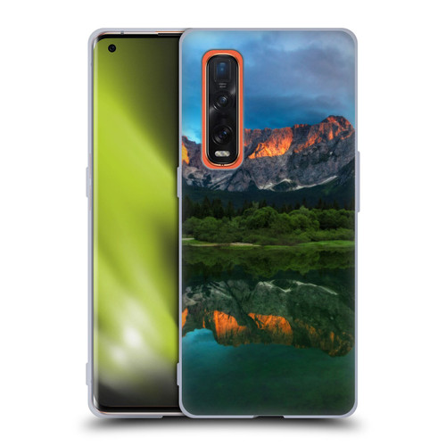 Patrik Lovrin Magical Lakes Burning Sunset Over Mountains Soft Gel Case for OPPO Find X2 Pro 5G
