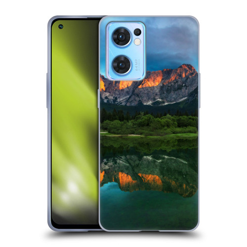 Patrik Lovrin Magical Lakes Burning Sunset Over Mountains Soft Gel Case for OPPO Reno7 5G / Find X5 Lite