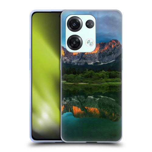 Patrik Lovrin Magical Lakes Burning Sunset Over Mountains Soft Gel Case for OPPO Reno8 Pro