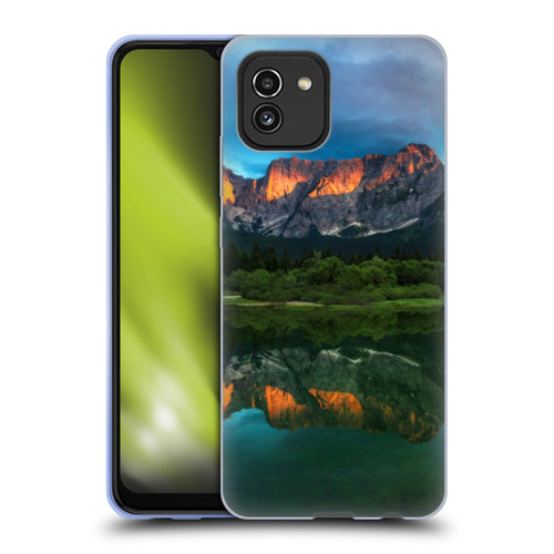 Patrik Lovrin Magical Lakes Burning Sunset Over Mountains Soft Gel Case for Samsung Galaxy A03 (2021)