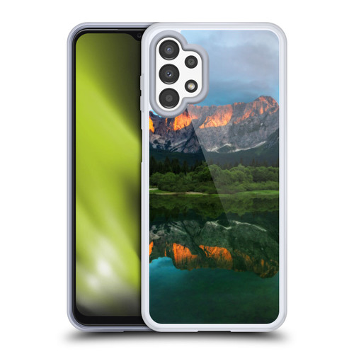 Patrik Lovrin Magical Lakes Burning Sunset Over Mountains Soft Gel Case for Samsung Galaxy A13 (2022)