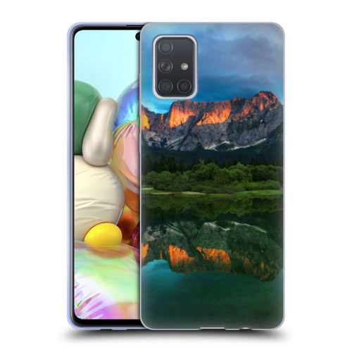 Patrik Lovrin Magical Lakes Burning Sunset Over Mountains Soft Gel Case for Samsung Galaxy A71 (2019)