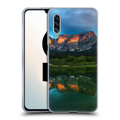 Patrik Lovrin Magical Lakes Burning Sunset Over Mountains Soft Gel Case for Samsung Galaxy A90 5G (2019)