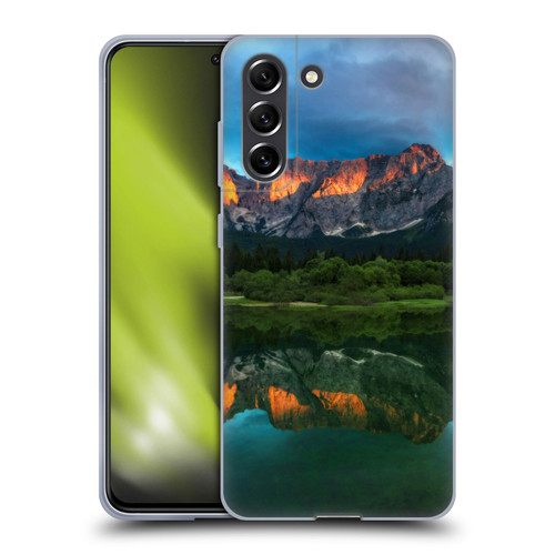 Patrik Lovrin Magical Lakes Burning Sunset Over Mountains Soft Gel Case for Samsung Galaxy S21 FE 5G