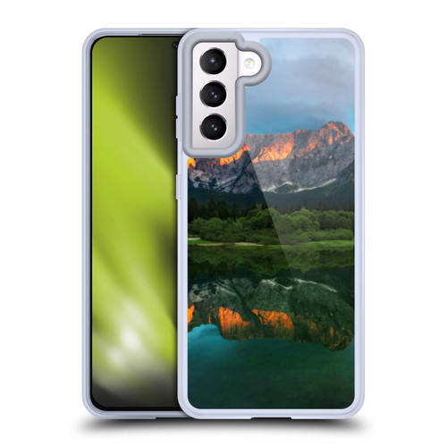 Patrik Lovrin Magical Lakes Burning Sunset Over Mountains Soft Gel Case for Samsung Galaxy S21 5G