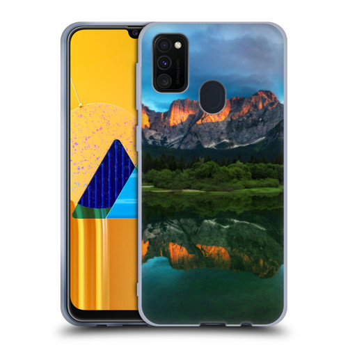 Patrik Lovrin Magical Lakes Burning Sunset Over Mountains Soft Gel Case for Samsung Galaxy M30s (2019)/M21 (2020)