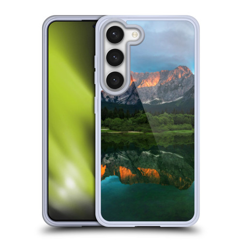 Patrik Lovrin Magical Lakes Burning Sunset Over Mountains Soft Gel Case for Samsung Galaxy S23 5G