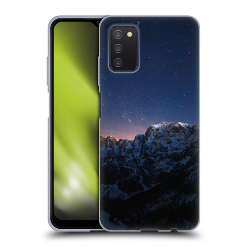 Patrik Lovrin Night Sky Stars Above Mountains Soft Gel Case for Samsung Galaxy A03s (2021)