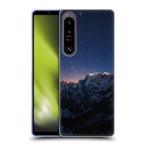 Patrik Lovrin Night Sky Stars Above Mountains Soft Gel Case for Sony Xperia 1 IV