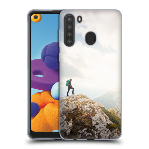Patrik Lovrin Wanderlust Mountain Wanderer Soft Gel Case for Samsung Galaxy A21 (2020)
