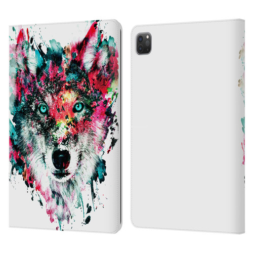 Riza Peker Animals Wolf Leather Book Wallet Case Cover For Apple iPad Pro 11 2020 / 2021 / 2022