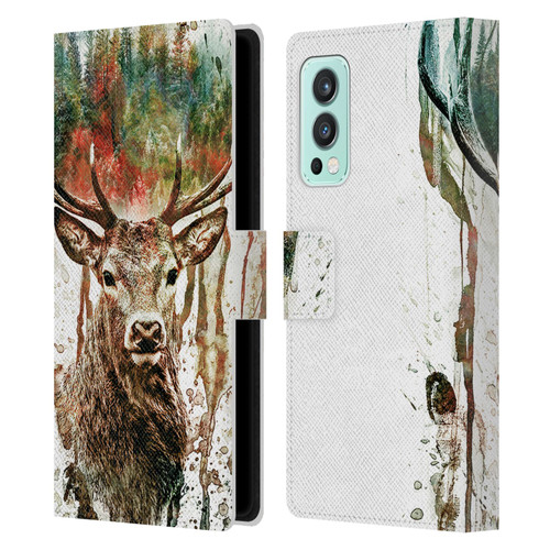 Riza Peker Animals Deer Leather Book Wallet Case Cover For OnePlus Nord 2 5G