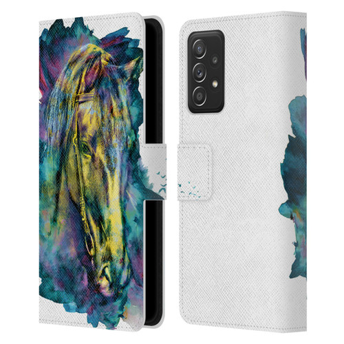 Riza Peker Animals Horse Leather Book Wallet Case Cover For Samsung Galaxy A52 / A52s / 5G (2021)