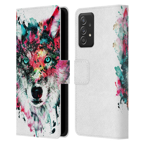 Riza Peker Animals Wolf Leather Book Wallet Case Cover For Samsung Galaxy A52 / A52s / 5G (2021)
