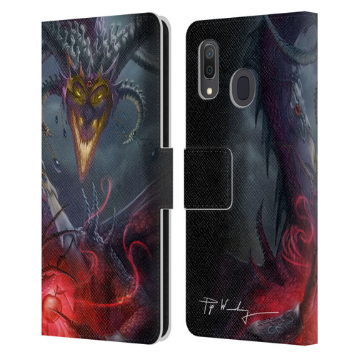 Piya Wannachaiwong Black Dragons Enchanted Leather Book Wallet Case Cover For Samsung Galaxy A33 5G (2022)