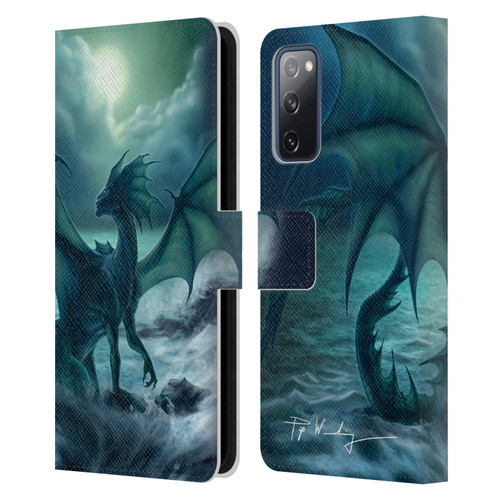 Piya Wannachaiwong Black Dragons Dark Waves Leather Book Wallet Case Cover For Samsung Galaxy S20 FE / 5G