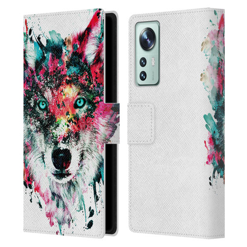 Riza Peker Animals Wolf Leather Book Wallet Case Cover For Xiaomi 12