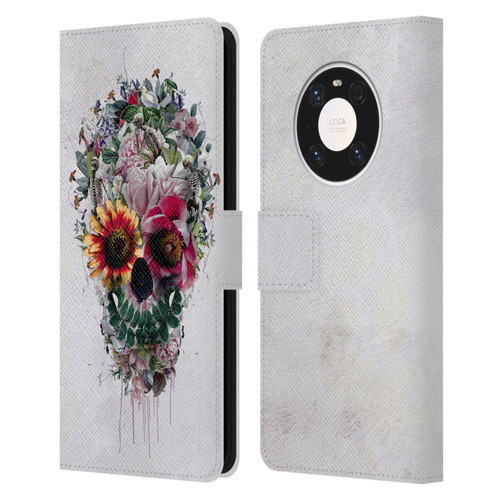 Riza Peker Skulls 6 Sugar Leather Book Wallet Case Cover For Huawei Mate 40 Pro 5G