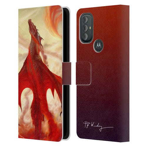 Piya Wannachaiwong Dragons Of Fire Mighty Leather Book Wallet Case Cover For Motorola Moto G10 / Moto G20 / Moto G30