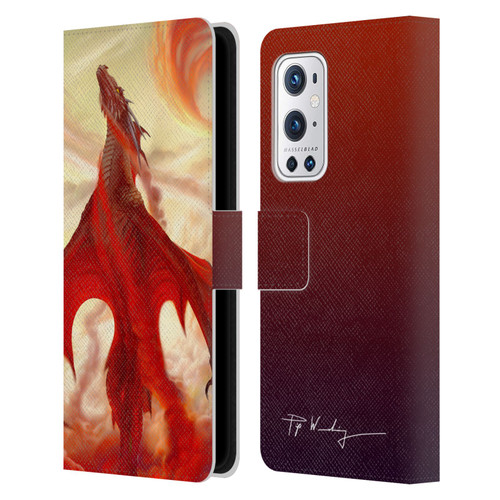 Piya Wannachaiwong Dragons Of Fire Mighty Leather Book Wallet Case Cover For OnePlus 9 Pro