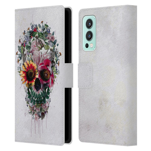 Riza Peker Skulls 6 Sugar Leather Book Wallet Case Cover For OnePlus Nord 2 5G