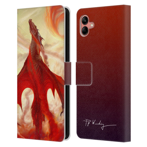 Piya Wannachaiwong Dragons Of Fire Mighty Leather Book Wallet Case Cover For Samsung Galaxy A04 (2022)