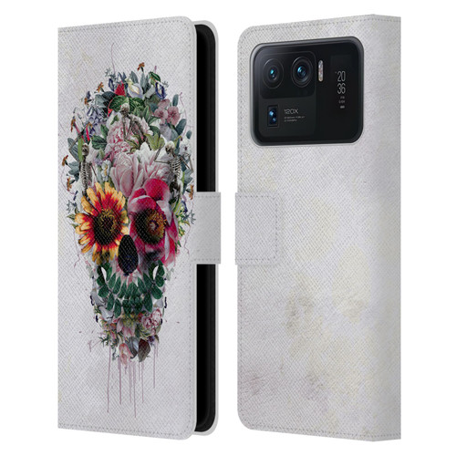 Riza Peker Skulls 6 Sugar Leather Book Wallet Case Cover For Xiaomi Mi 11 Ultra