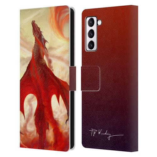 Piya Wannachaiwong Dragons Of Fire Mighty Leather Book Wallet Case Cover For Samsung Galaxy S21+ 5G