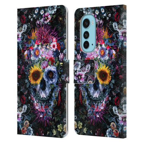 Riza Peker Skulls 9 Skull Leather Book Wallet Case Cover For Motorola Edge (2022)