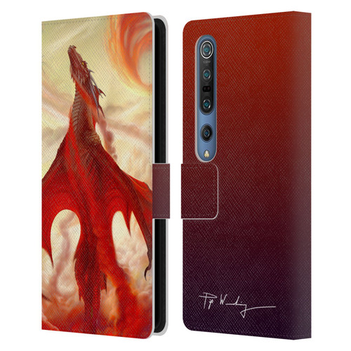 Piya Wannachaiwong Dragons Of Fire Mighty Leather Book Wallet Case Cover For Xiaomi Mi 10 5G / Mi 10 Pro 5G