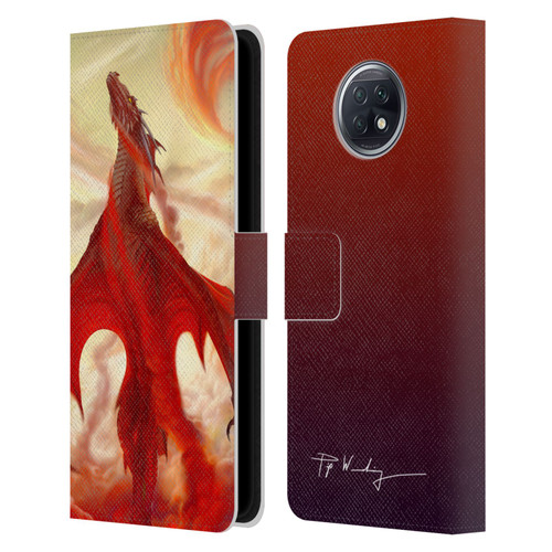 Piya Wannachaiwong Dragons Of Fire Mighty Leather Book Wallet Case Cover For Xiaomi Redmi Note 9T 5G