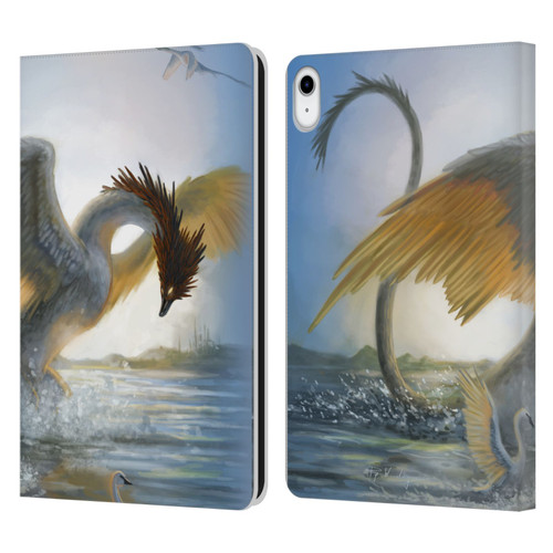 Piya Wannachaiwong Dragons Of Sea And Storms Swan Dragon Leather Book Wallet Case Cover For Apple iPad 10.9 (2022)
