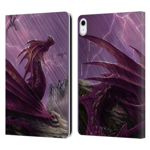 Piya Wannachaiwong Dragons Of Sea And Storms Thunderstorm Dragon Leather Book Wallet Case Cover For Apple iPad 10.9 (2022)