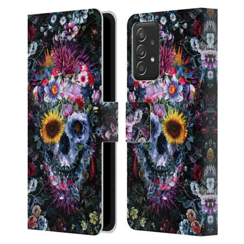 Riza Peker Skulls 9 Skull Leather Book Wallet Case Cover For Samsung Galaxy A53 5G (2022)