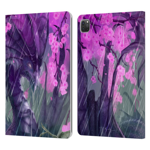 Piya Wannachaiwong Dragons Of Sea And Storms Spring Rain Dragon Leather Book Wallet Case Cover For Apple iPad Pro 11 2020 / 2021 / 2022