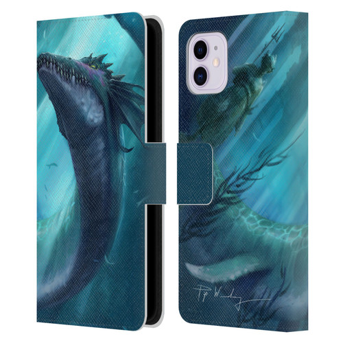 Piya Wannachaiwong Dragons Of Sea And Storms Dragon Of Atlantis Leather Book Wallet Case Cover For Apple iPhone 11