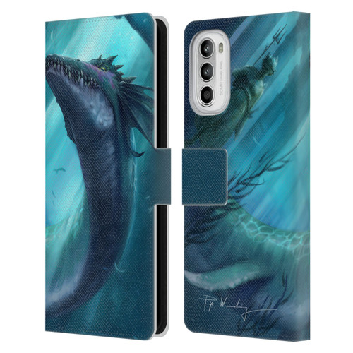 Piya Wannachaiwong Dragons Of Sea And Storms Dragon Of Atlantis Leather Book Wallet Case Cover For Motorola Moto G52