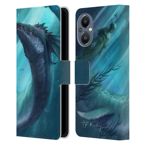 Piya Wannachaiwong Dragons Of Sea And Storms Dragon Of Atlantis Leather Book Wallet Case Cover For OnePlus Nord N20 5G