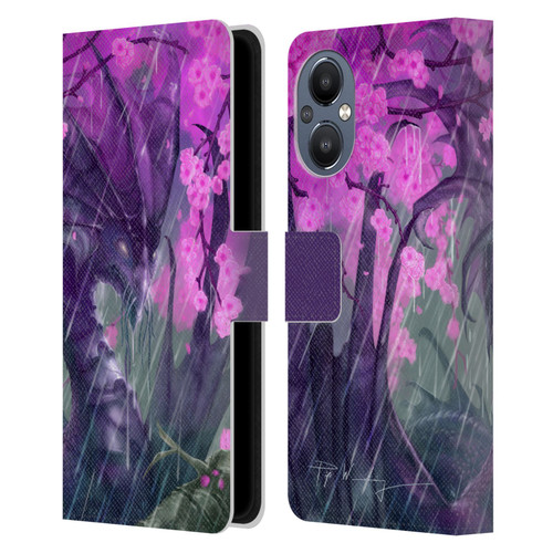 Piya Wannachaiwong Dragons Of Sea And Storms Spring Rain Dragon Leather Book Wallet Case Cover For OnePlus Nord N20 5G