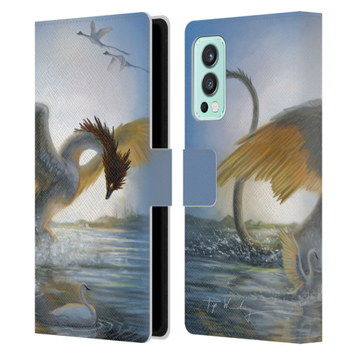 Piya Wannachaiwong Dragons Of Sea And Storms Swan Dragon Leather Book Wallet Case Cover For OnePlus Nord 2 5G