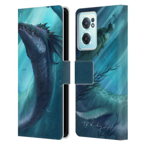 Piya Wannachaiwong Dragons Of Sea And Storms Dragon Of Atlantis Leather Book Wallet Case Cover For OnePlus Nord CE 2 5G