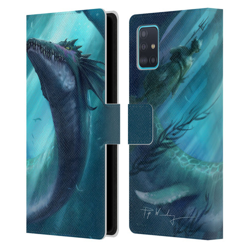 Piya Wannachaiwong Dragons Of Sea And Storms Dragon Of Atlantis Leather Book Wallet Case Cover For Samsung Galaxy A51 (2019)