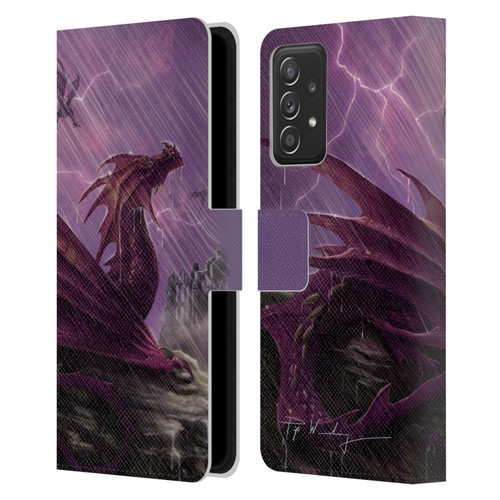 Piya Wannachaiwong Dragons Of Sea And Storms Thunderstorm Dragon Leather Book Wallet Case Cover For Samsung Galaxy A53 5G (2022)