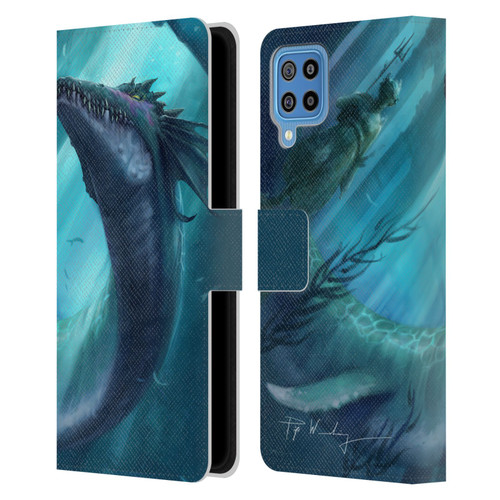 Piya Wannachaiwong Dragons Of Sea And Storms Dragon Of Atlantis Leather Book Wallet Case Cover For Samsung Galaxy F22 (2021)