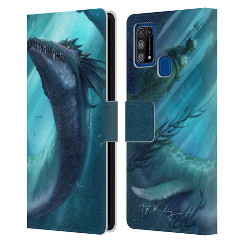 Piya Wannachaiwong Dragons Of Sea And Storms Dragon Of Atlantis Leather Book Wallet Case Cover For Samsung Galaxy M31 (2020)