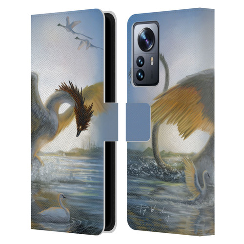 Piya Wannachaiwong Dragons Of Sea And Storms Swan Dragon Leather Book Wallet Case Cover For Xiaomi 12 Pro