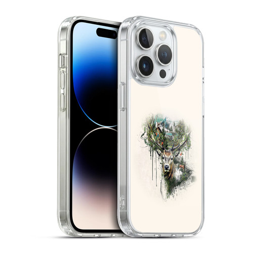 Riza Peker Animal Abstract Deer Wilderness Soft Gel Case for Apple iPhone 13 Pro & MagSafe