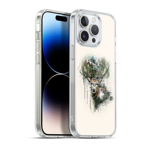 Riza Peker Animal Abstract Deer Wilderness Soft Gel Case for Apple iPhone 13 Pro Max & MagSafe