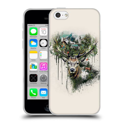 Riza Peker Animal Abstract Deer Wilderness Soft Gel Case for Apple iPhone 5c