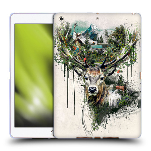 Riza Peker Animal Abstract Deer Wilderness Soft Gel Case for Apple iPad 10.2 2019/2020/2021